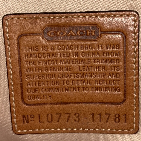 Coach 2007 Bleecker Denim Floral Appliqué Whiskey Leather Flower Bag EUC - Picture 13 of 16